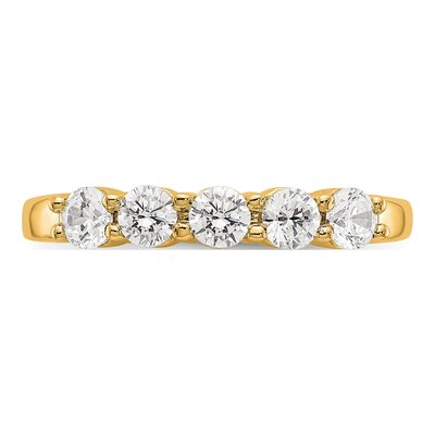 14K Yellow Gold 5/8 ct tw Lab-Grown Diamond Five Ring – view 4