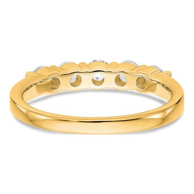 14K Yellow Gold 5/8 ct tw Lab-Grown Diamond Five Ring – view 5