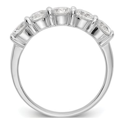 14K White Gold 1 7/8 ct tw Lab-Grown Diamond 5-Stone Ring – view 3
