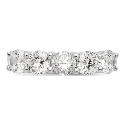 14K White Gold 1 7/8 ct tw Lab-Grown Diamond 5-Stone Ring – view 5