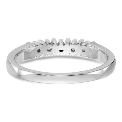 14K White Gold 1/15 ct tw Sapphire & Diamond Wedding Band – view 6