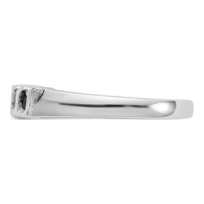 10K White Gold 1/10 ct tw Sapphire & Diamond 5-Stone Ring – view 4