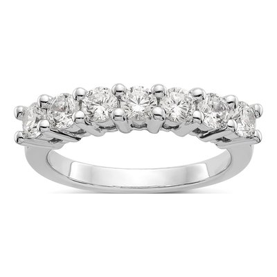 14K White Gold 3/4 ct tw Lab-Grown Diamond Wedding Band