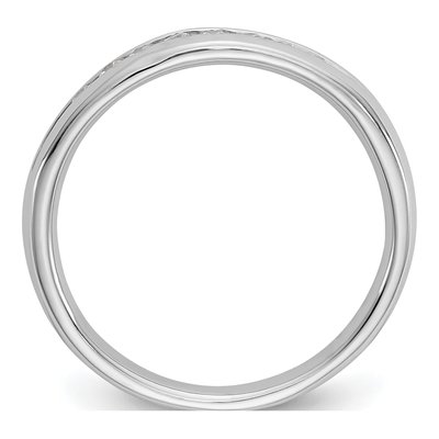 14K White Gold 1/5 ct tw Lab-Grown Diamond Fashion Wedding Band – view 3
