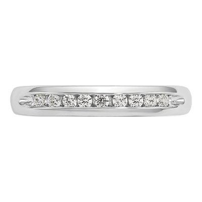 14K White Gold 1/5 ct tw Lab-Grown Diamond Fashion Wedding Band – view 5