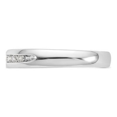 14K White Gold 1/5 ct tw Lab-Grown Diamond Nine-Stone Wedding Band – view 4