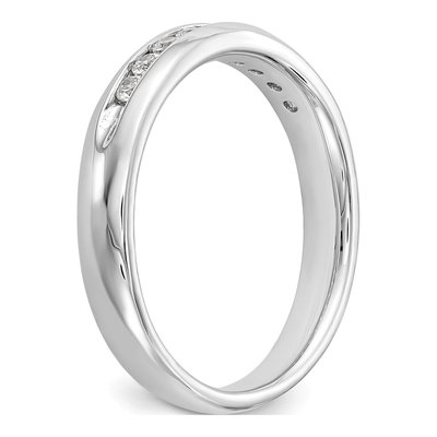 14K White Gold 1/5 ct tw Lab-Grown Diamond Nine-Stone Wedding Band – view 7