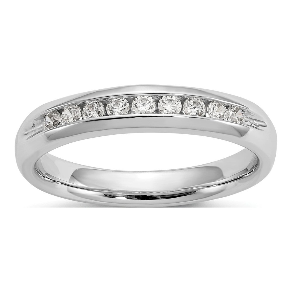 14K White Gold 1/5 ct tw Lab-Grown Diamond Nine-Stone Wedding Band