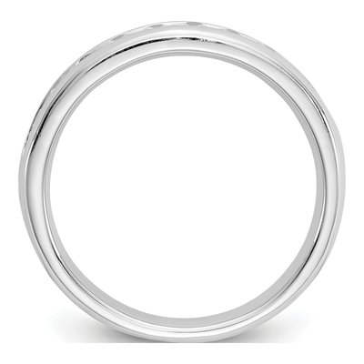 14K White Gold 3/8 ct tw Lab-Grown Diamond Nine Fashion Wedding Band – view 3