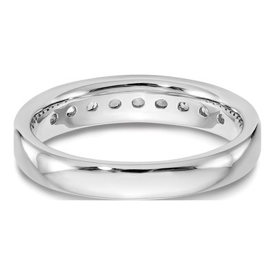 14K White Gold 3/8 ct tw Lab-Grown Diamond Nine Fashion Wedding Band – view 6