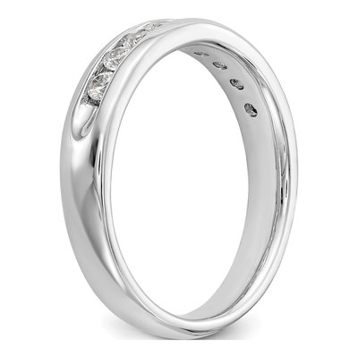 14K White Gold 3/8 ct tw Lab-Grown Diamond Nine Fashion Wedding Band – view 7