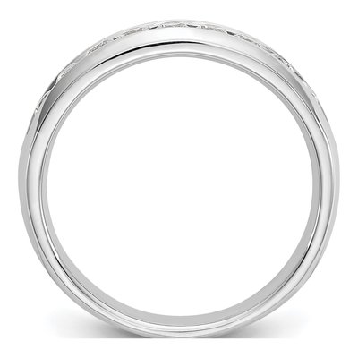 14K White Gold 1/2 ct tw Lab-Grown Diamond Nine Fashion Wedding Band – view 4