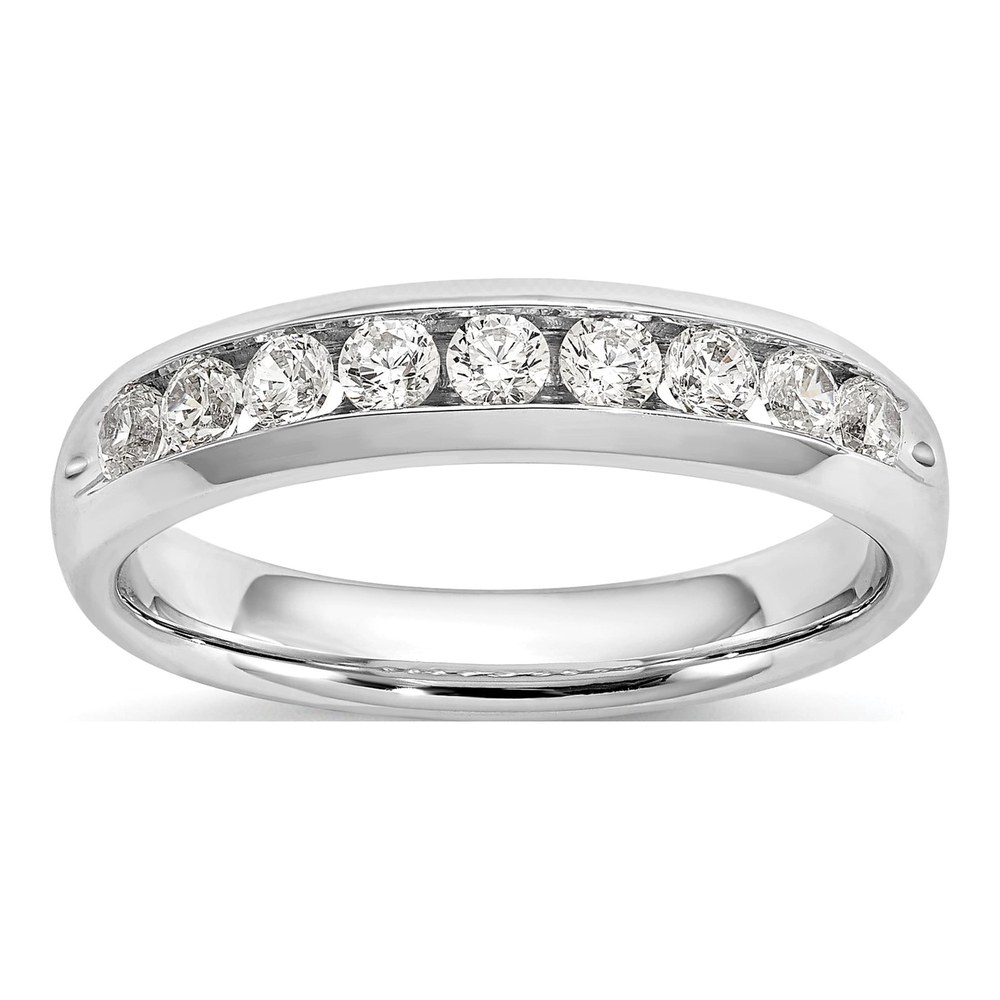 14K White Gold 1/2 ct tw Lab-Grown Diamond Nine Fashion Wedding Band
