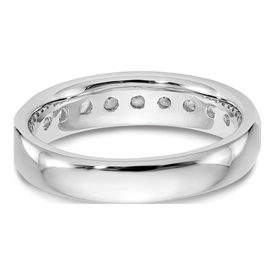 14K White Gold 5/8 ct tw Lab-Grown Diamond Nine Wedding Band – view 6