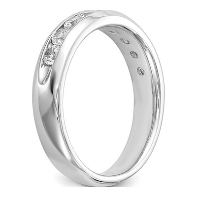 14K White Gold 5/8 ct tw Lab-Grown Diamond Nine Wedding Band – view 7