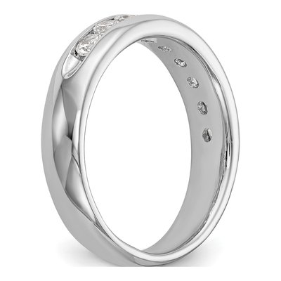 14K White Gold 3/4 ct tw Lab-Grown Diamond 9-Stone Wedding Band – view 7