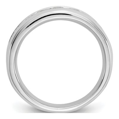 14K White Gold 1 ct tw Lab-Grown Diamond 9-Stone Wedding Band – view 3