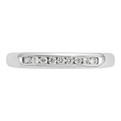 14K White Gold 1 ct tw Lab-Grown Diamond 9-Stone Wedding Band – view 5