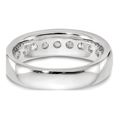 14K White Gold 1 ct tw Lab-Grown Diamond 9-Stone Wedding Band – view 6