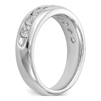 14K White Gold 1 ct tw Lab-Grown Diamond 9-Stone Wedding Band – view 7