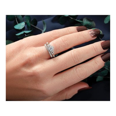 14K White Gold 1 ct tw Lab-Grown Diamond Ten-Stone Wedding Band – view 8