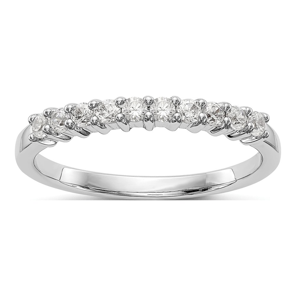 14K White Gold 1 ct tw Lab-Grown Diamond Ten-Stone Wedding Band