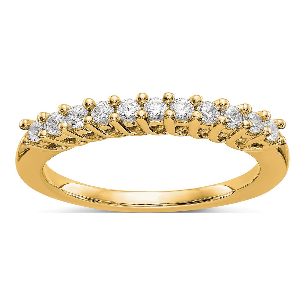 14K Yellow Gold 1/3 ct tw Diamond 11-Stone Wedding Band