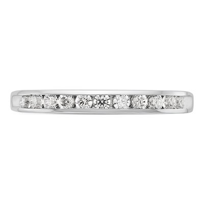 14K White Gold 1/3 ct tw Lab-Grown Diamond Channel Wedding Band – view 6