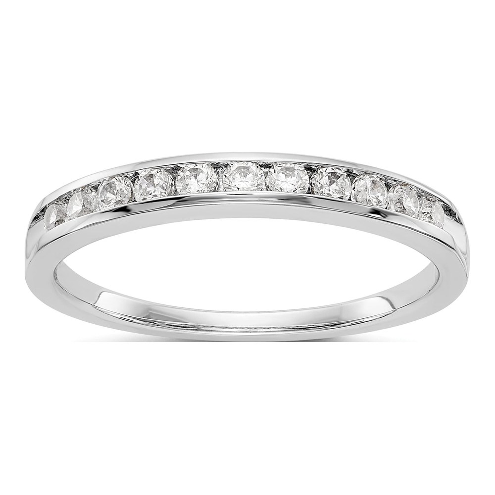 14K White Gold 1/3 ct tw Lab-Grown Diamond Channel Wedding Band