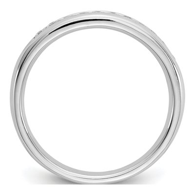 14K White Gold 1/5 ct tw Lab-Grown Diamond Channel Wedding Band – view 3