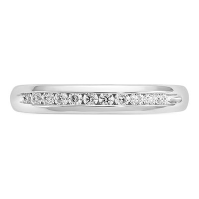 14K White Gold 1/4 ct tw Lab-Grown Diamond Channel Wedding Band – view 5