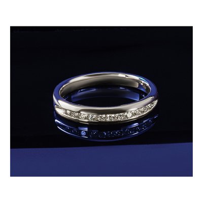 14K White Gold 1/4 ct tw Lab-Grown Diamond Channel Wedding Band – view 8