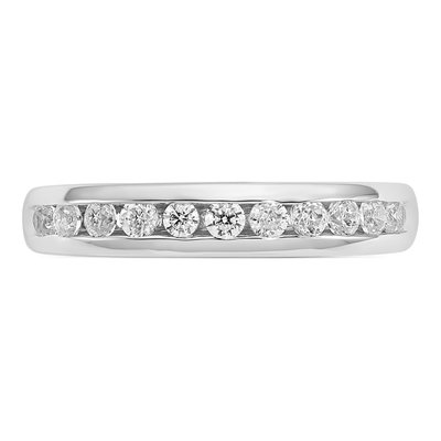 14K White Gold 0.44 ct Lab Grown Diamond Channel Band – view 5