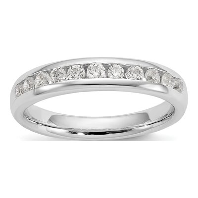 14K White Gold 3/8 ct tw Lab-Grown Diamond Channel Wedding Band