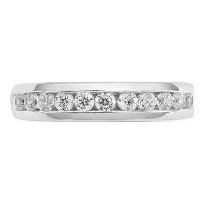 14K White Gold 1/2 ct tw Lab-Grown Diamond Channel Wedding Band – view 5
