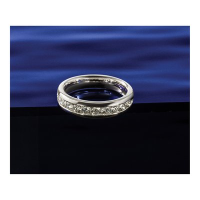 14K White Gold 1/2 ct tw Lab-Grown Diamond Channel Wedding Band – view 8