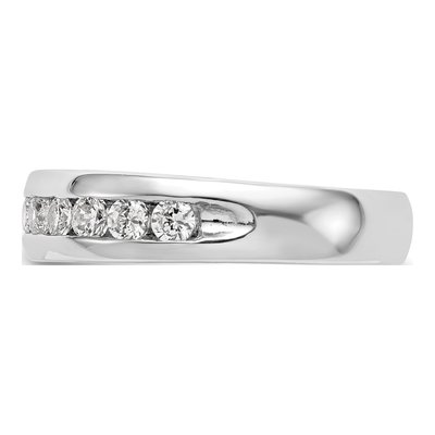 14K White Gold 3/4 ct tw Lab-Grown Diamond Channel Wedding Band – view 4