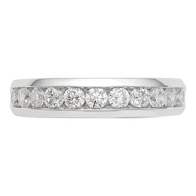 14K White Gold 3/4 ct tw Lab-Grown Diamond Channel Wedding Band – view 5