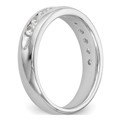 14K White Gold 3/4 ct tw Lab-Grown Diamond Channel Wedding Band – view 7