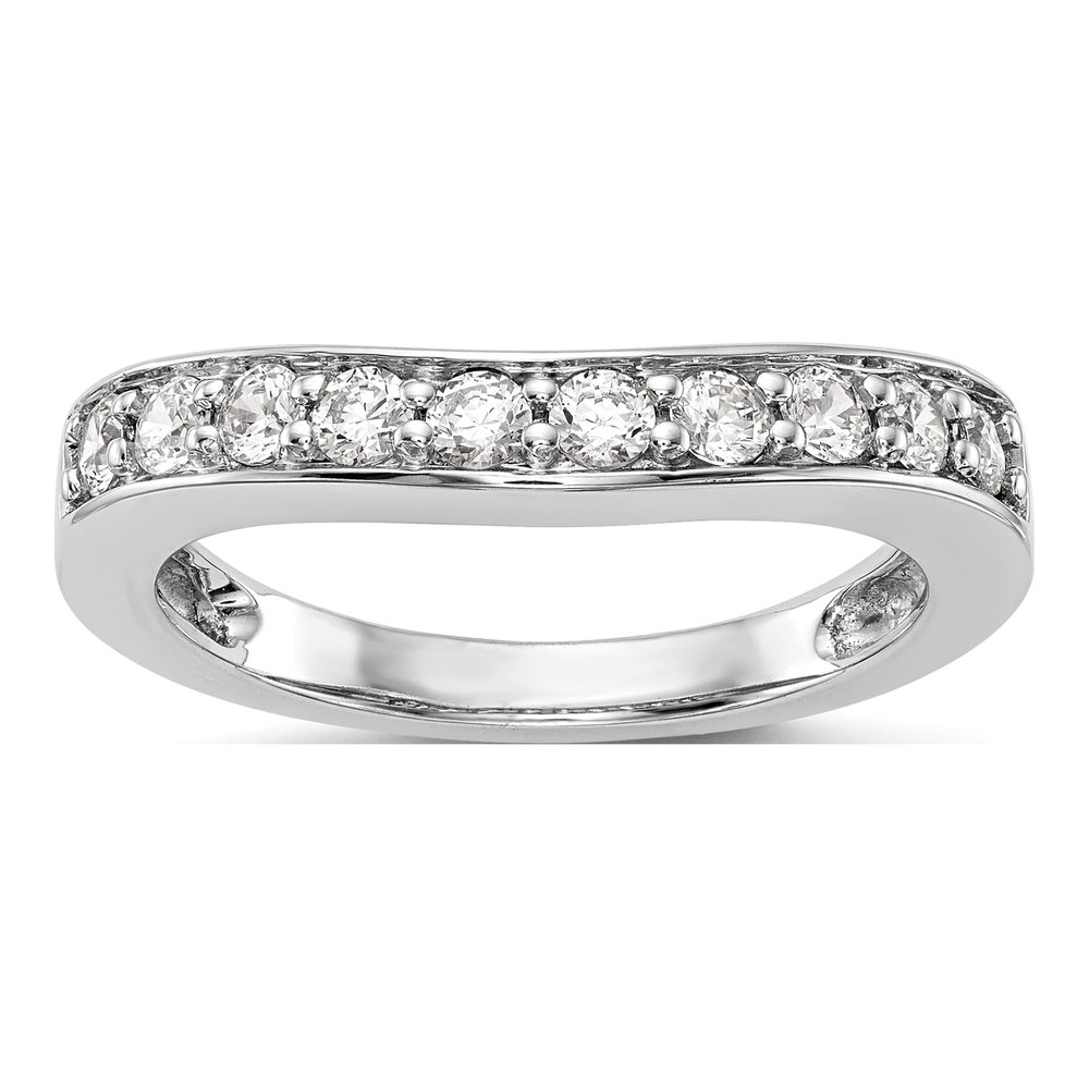 14K White Gold 1/2 ct tw Diamond Wedding Band
