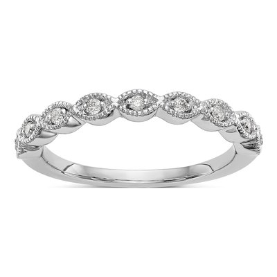 14K White Gold 1/10 ct tw Lab-Grown Diamond Fashion Ring