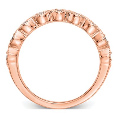 14K Rose Gold 1/10 ct tw Lab-Grown Diamond Fashion Ring – view 3