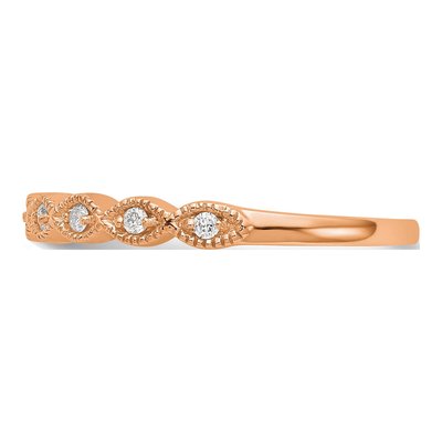 14K Rose Gold 1/10 ct tw Lab-Grown Diamond Fashion Ring – view 4