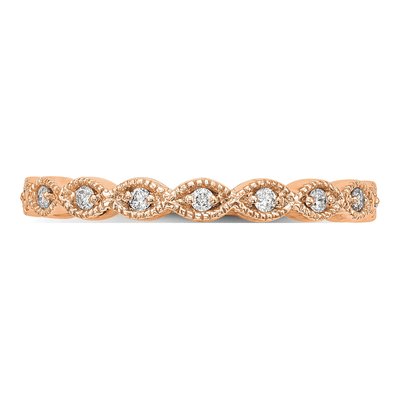 14K Rose Gold 1/10 ct tw Lab-Grown Diamond Fashion Ring – view 5