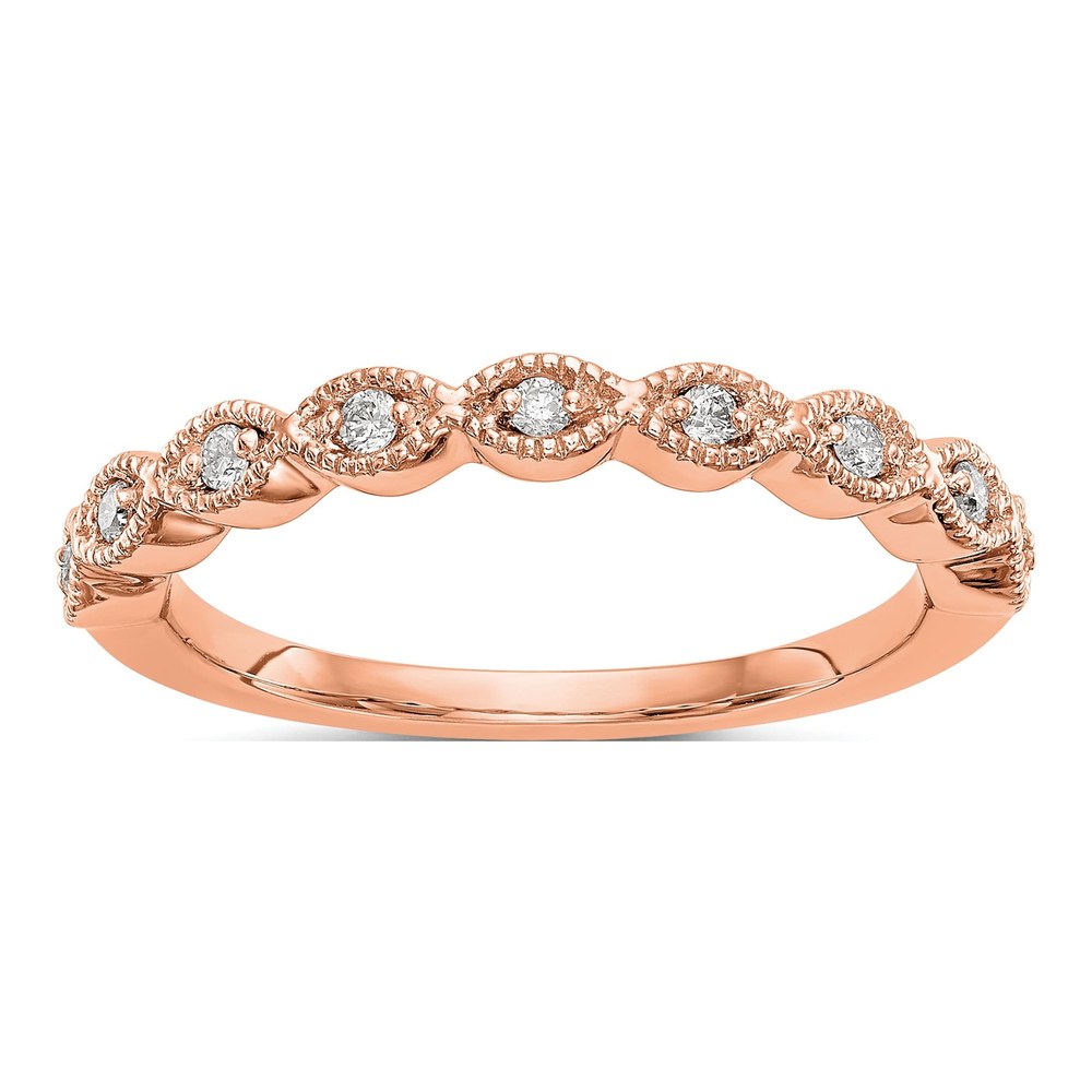 14K Rose Gold 1/10 ct tw Lab-Grown Diamond Fashion Ring