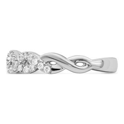 14K White Gold 1/3 ct tw Lab-Grown Diamond Wedding Band – view 4
