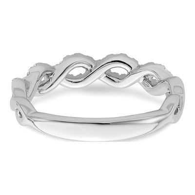 14K White Gold 1/3 ct tw Lab-Grown Diamond Wedding Band – view 6