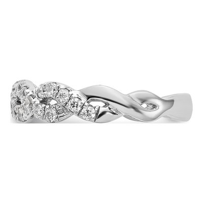 14K White Gold 1/2 ct tw Lab-Grown Diamond Intertwined Wedding Band – view 4
