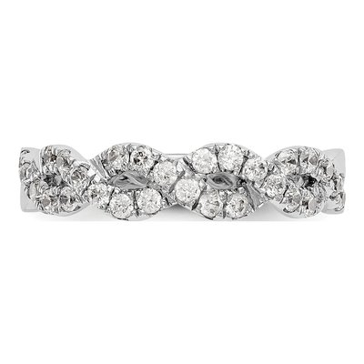 14K White Gold 1/2 ct tw Lab-Grown Diamond Intertwined Wedding Band – view 5