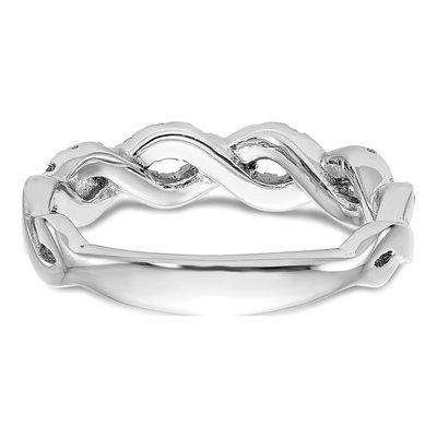 14K White Gold 1/2 ct tw Lab-Grown Diamond Intertwined Wedding Band – view 6